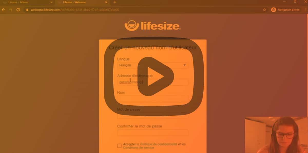Création d'un nouvel utilisateur dans Lifesize
