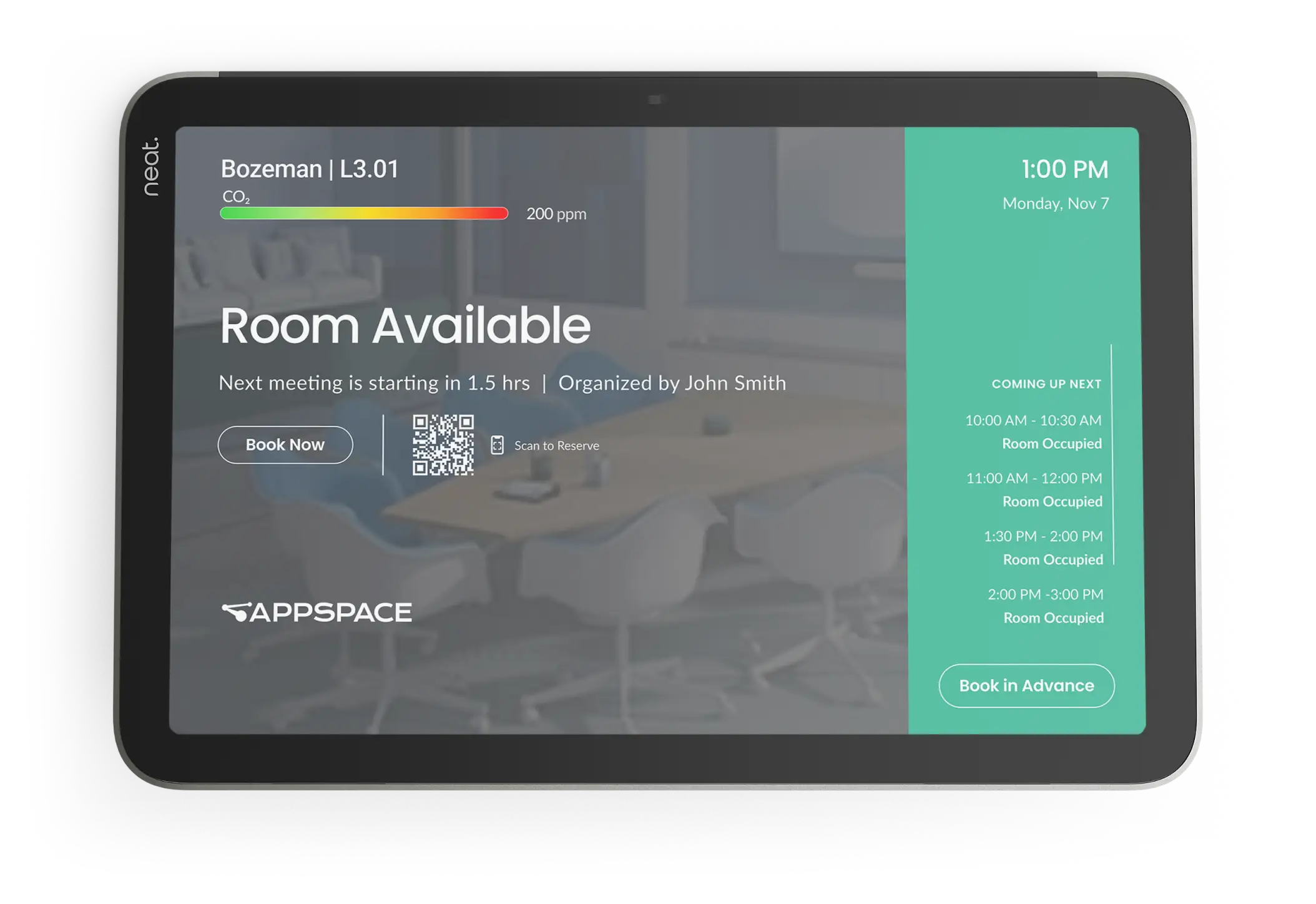 systeme reservation salle neat pad