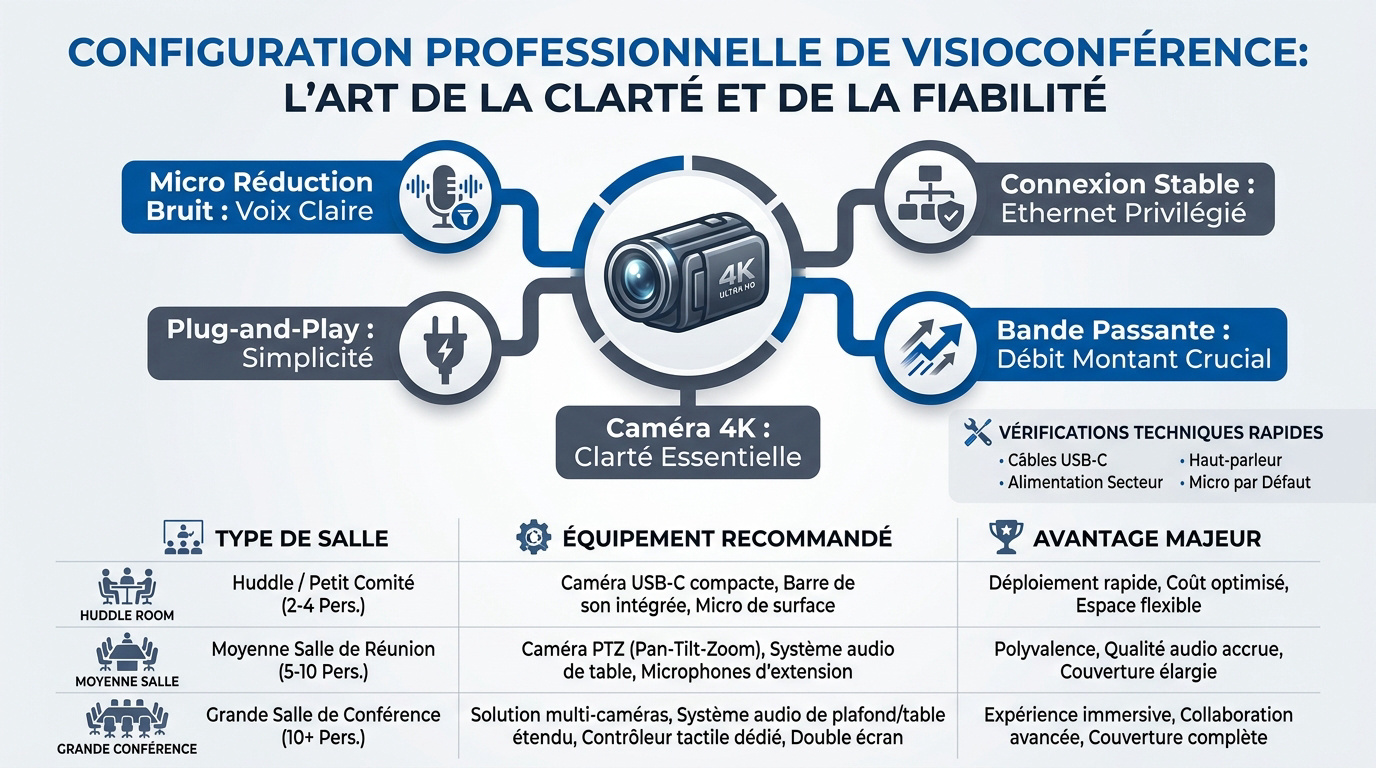 Matériel de visioconférence professionnel 4K