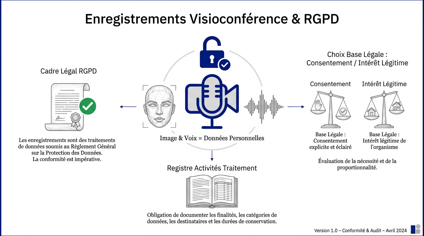 Conformité RGPD et enregistrement de réunion en visioconférence
