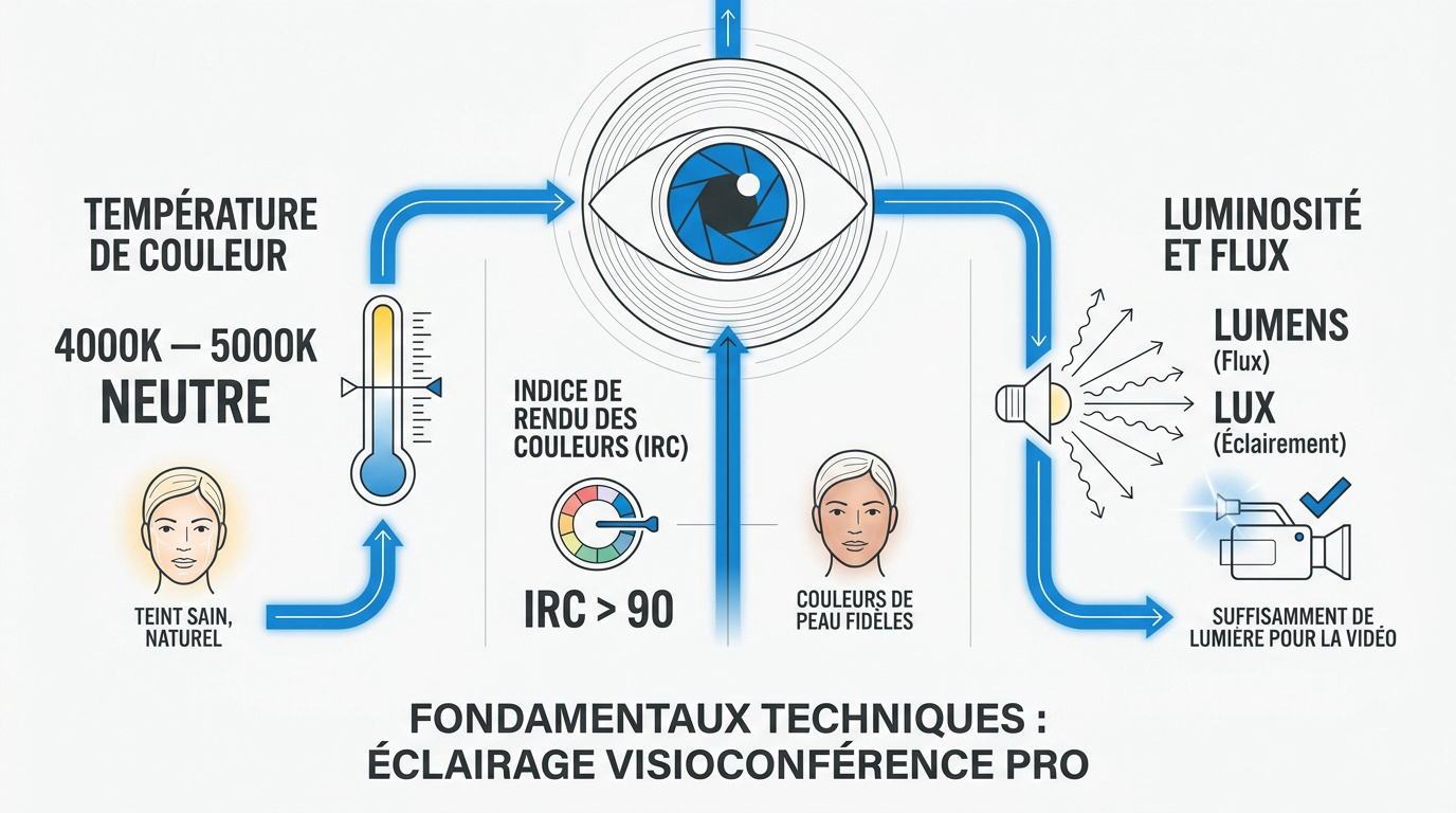 Configuration d'un éclairage professionnel pour salle de visioconférence