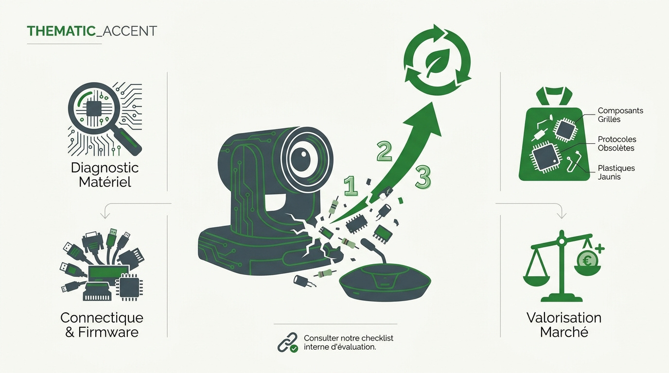 Tri et valorisation de composants électroniques pour le recyclage professionnel
