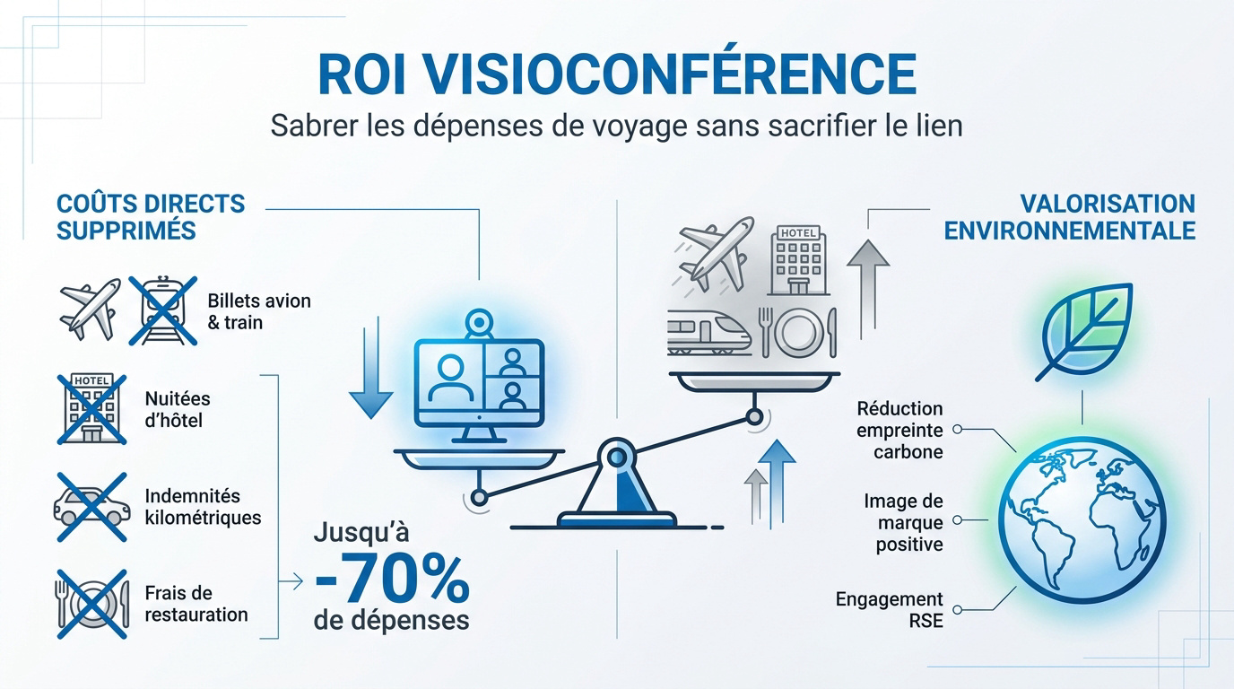 Analyse du ROI de la visioconférence et réduction des frais de déplacement en entreprise