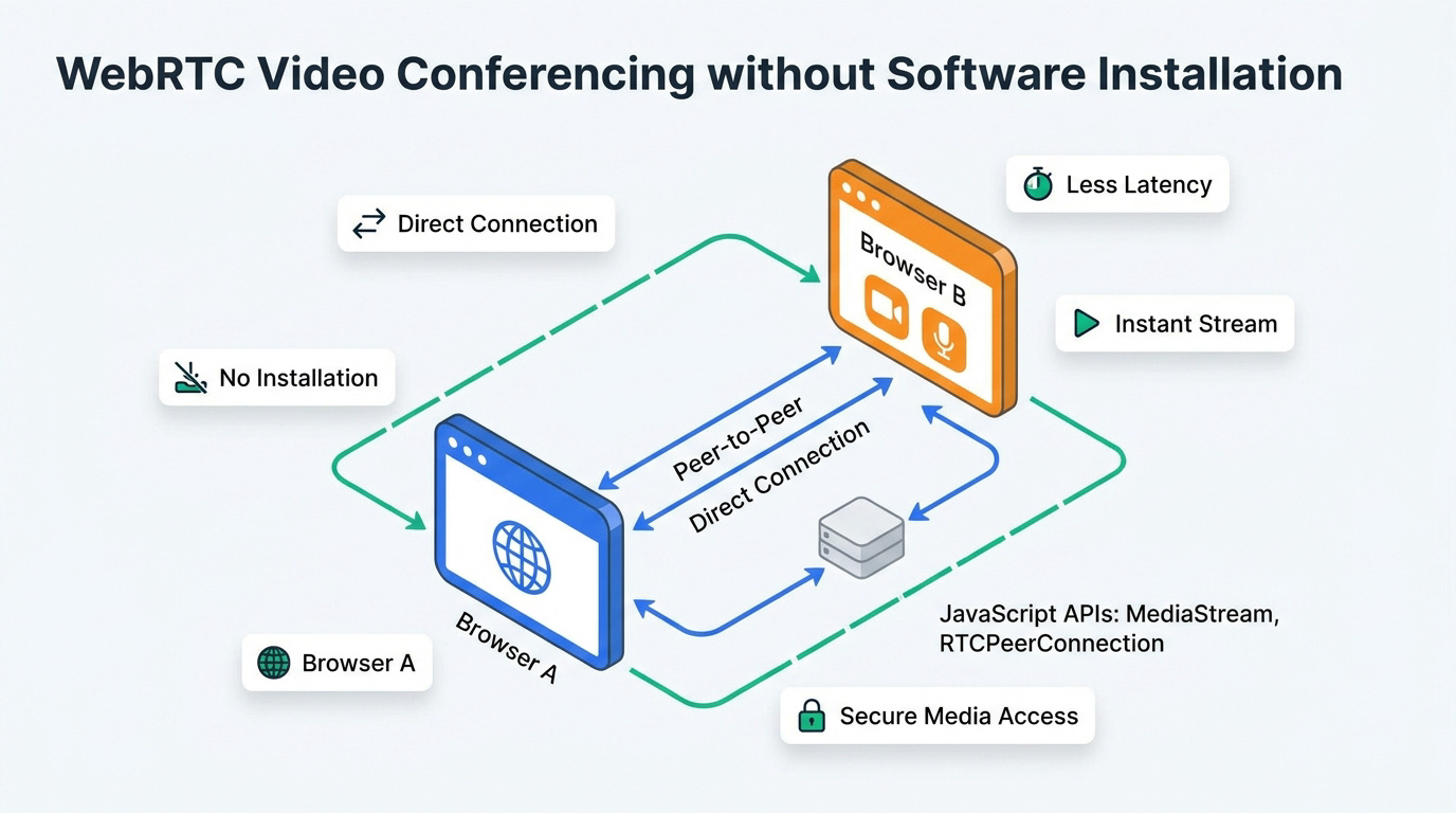 Solution de visioconférence WebRTC professionnelle sans installation