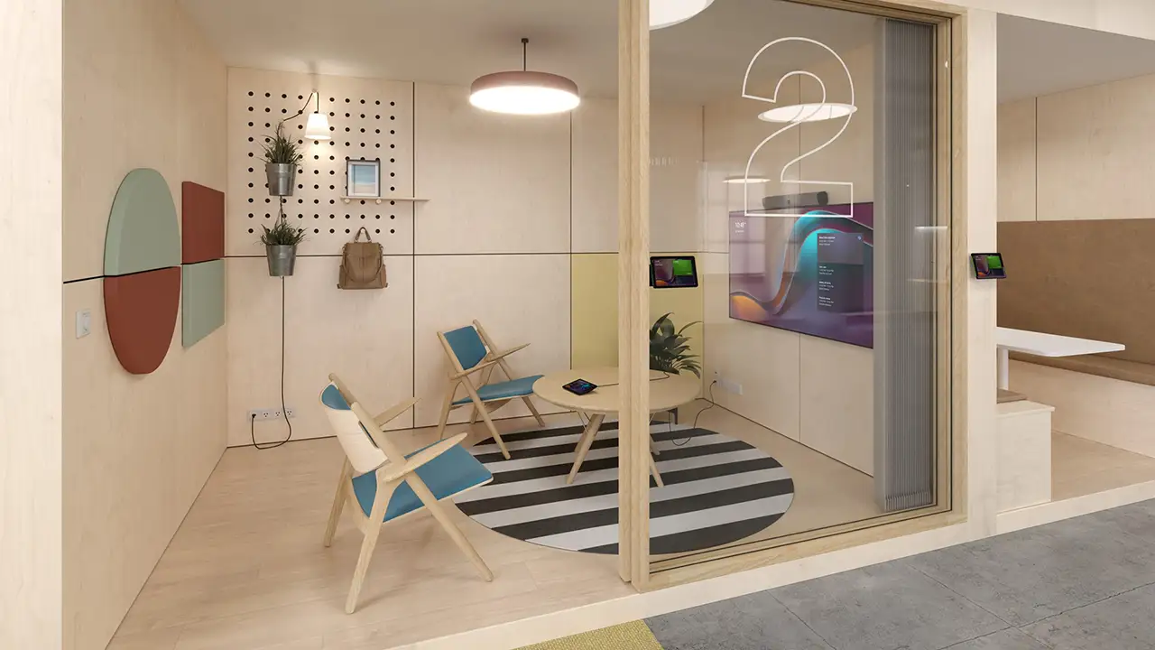 Salle de réunion équipée avec Microsoft Teams Rooms